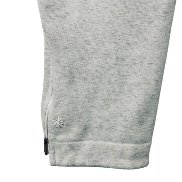 Athleta Cozy Karma High Rise Zip Pant Gray/White size Large - Picture 11 of 16